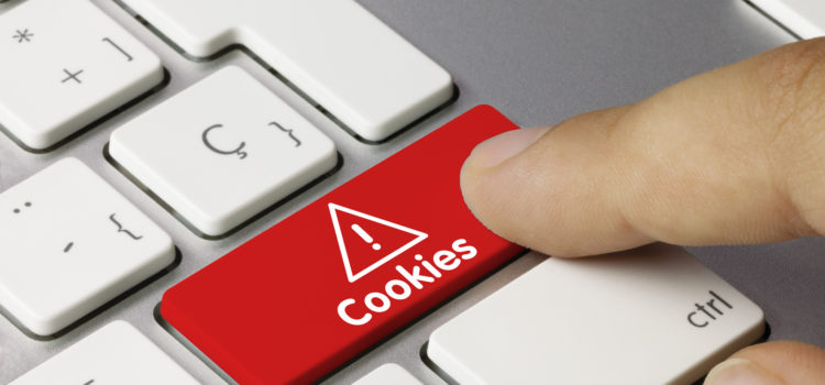 Cookies keyboard key. Finger